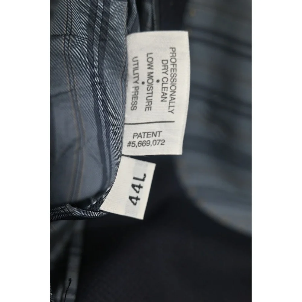 Hart Schaffner Marx Gold Trumpeter Mens Blazer Navy Blue 44L Sport Coat USA Made